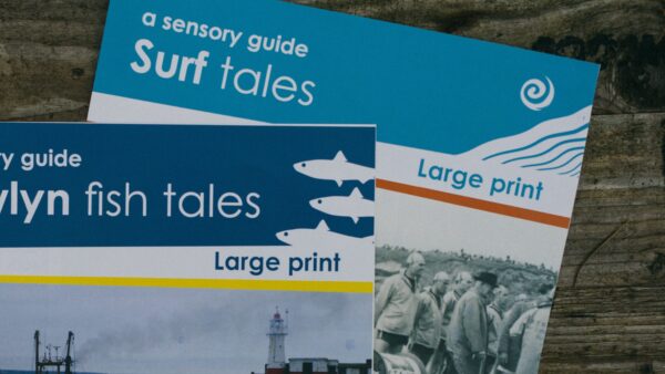 Large print sensory guides to heritage sites in Cornwall