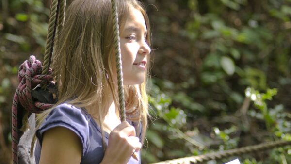 Girl sitting in a favourite sit spot