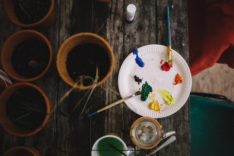 A Sensory Trust pot painting activity