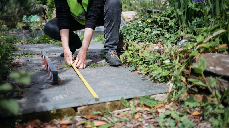 Measuring a path with a tape measure